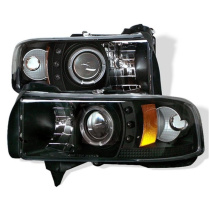 Ram 1500-3500 94-02 Strålkastare Projektor LED (Utbytbara LEDs) - Svarta Spyder Auto